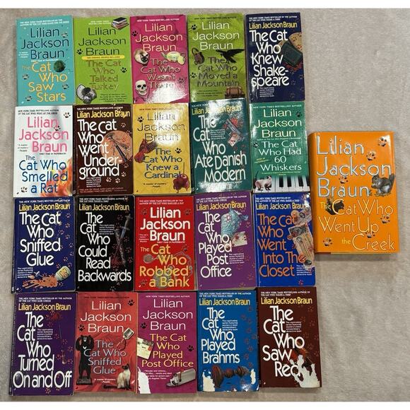 Lot of 21 - The Cat Who Book Collection - Lilian Jackson Braun Mysteries - Picture 1 of 8